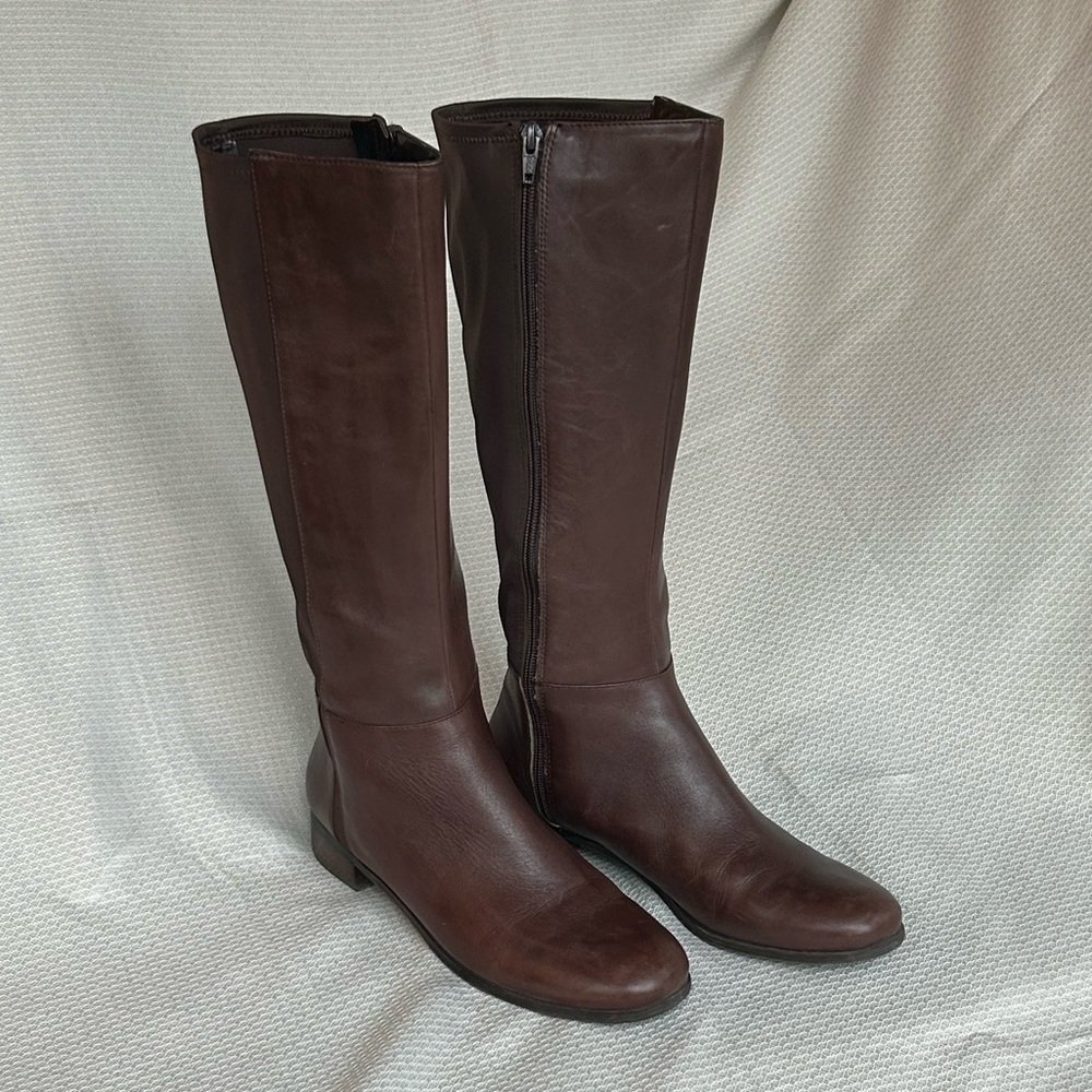 Nine West, riding boots, chocolate brown